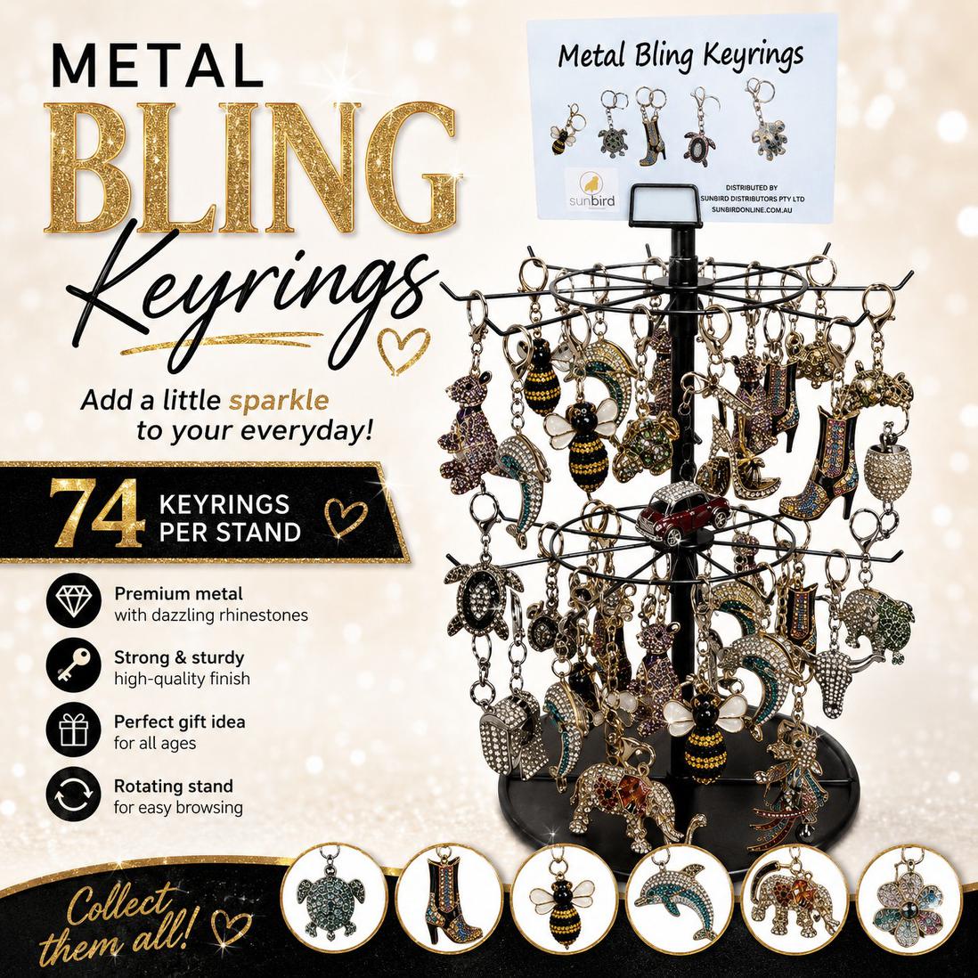 KEYRING BLING STAND PACK (74)